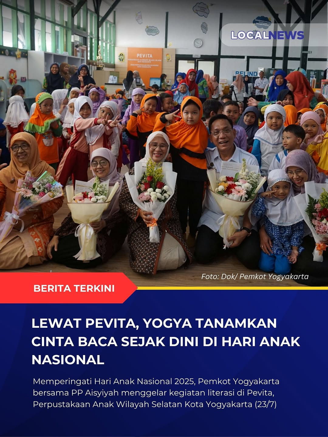 Lewat PEVITA, Yogya Tanamkan Cinta Baca Sejak Dini di Hari Anak Nasional